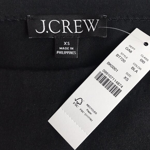 J.Crew Mariner jersey cropped boatneck T-shirt with feathers - Picture 6 of 9